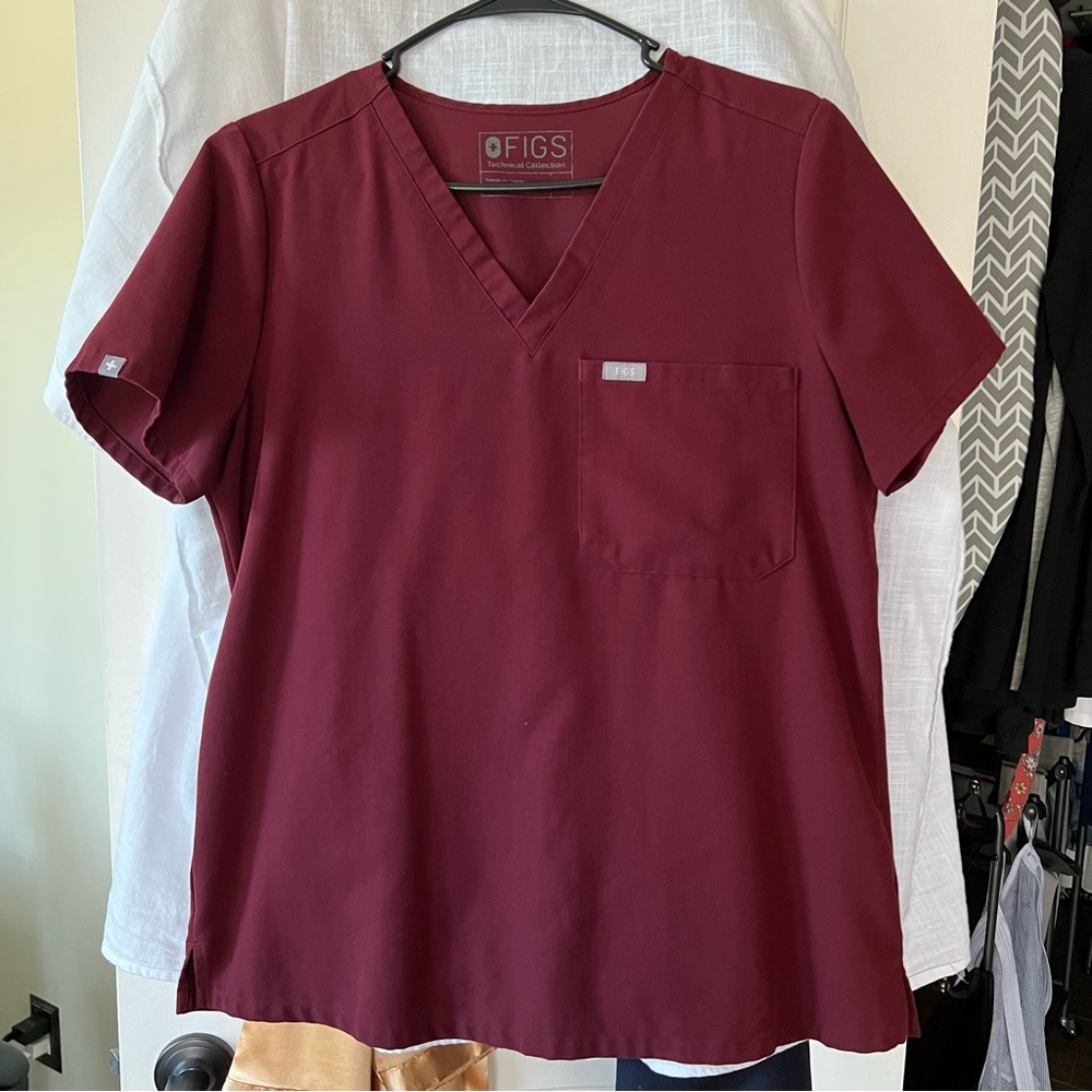 FIGS scrub set BURGUNDY